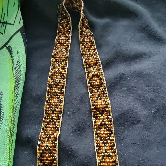 Large Colombian Mostacilla / Beaded handmade necklace, unique and elegant. - Picture 8 of 10